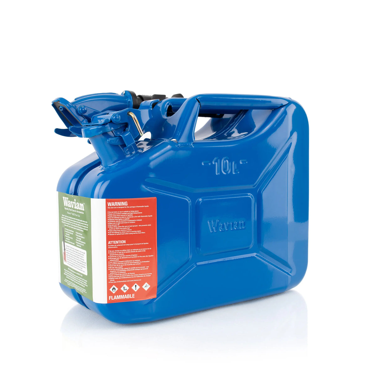 Wavian Blue 10 litre steel jerry can 3023 — main view