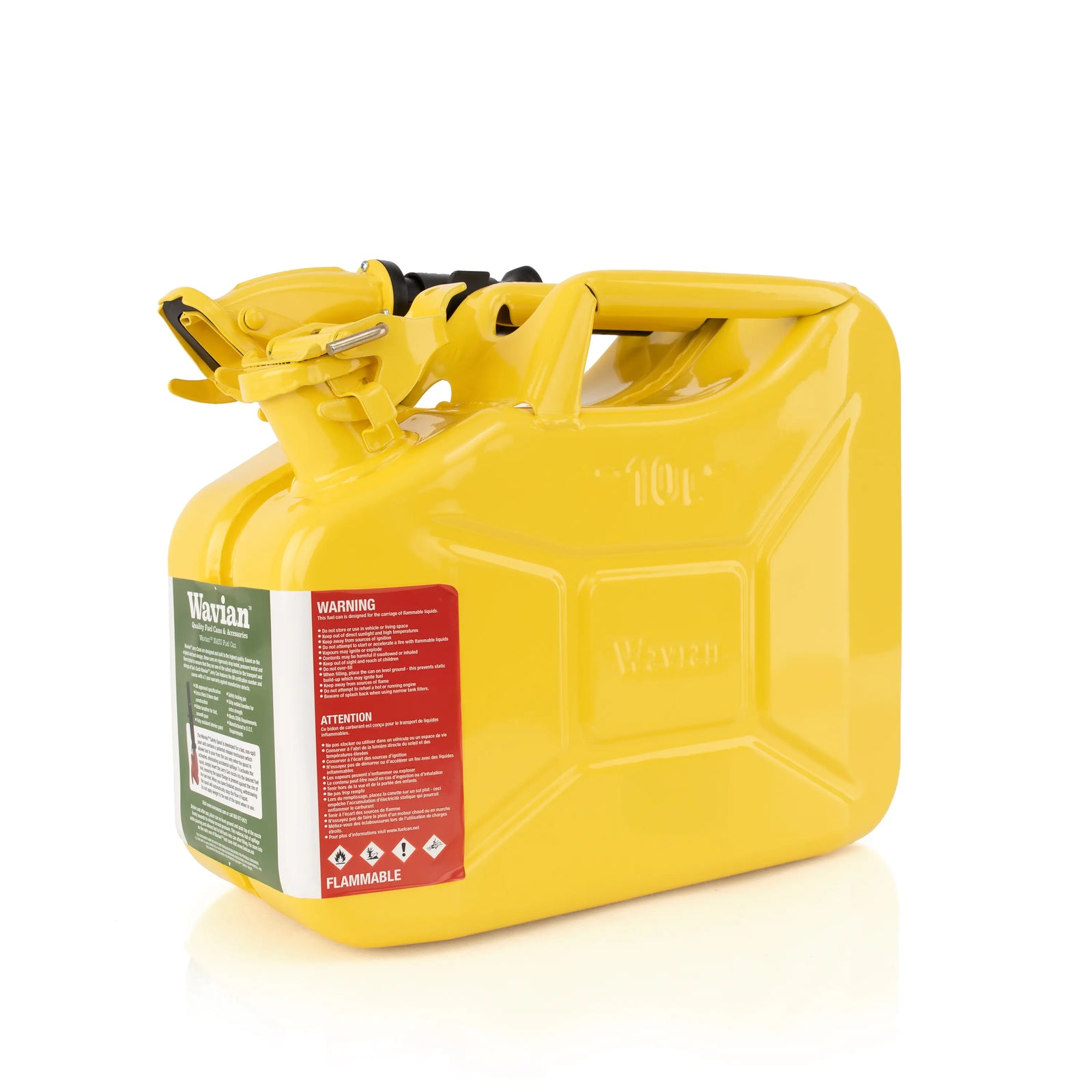 Wavian Yellow 10 litre steel jerry can 3025 — main view