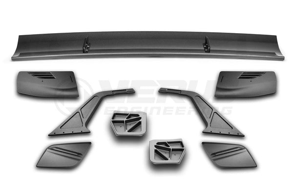Verus - Swan Neck UCW Rear Wing Kit - Corvette Stingray (C8) - A0666A for 2020-2024 Chevrolet Corvette - front view