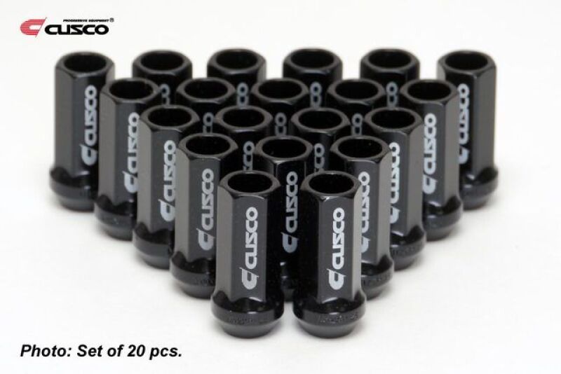 Cusco Universal Wheel Lug Nut Set M12 x P1.5mm - Black (20pcs) - 00B 738 1520B