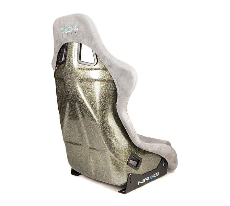 NRG FRP Bucket Seat ULTRA Edition - Large (Grey Alcantara/Pearlized Back) - FRP-302GY-ULTRA - close-up view 2 3 4