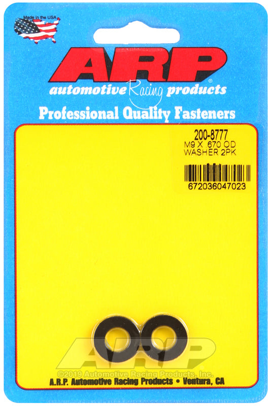 ARP 7/16 ID .705 OD no chamfer black washer 2pk - 200-8781
