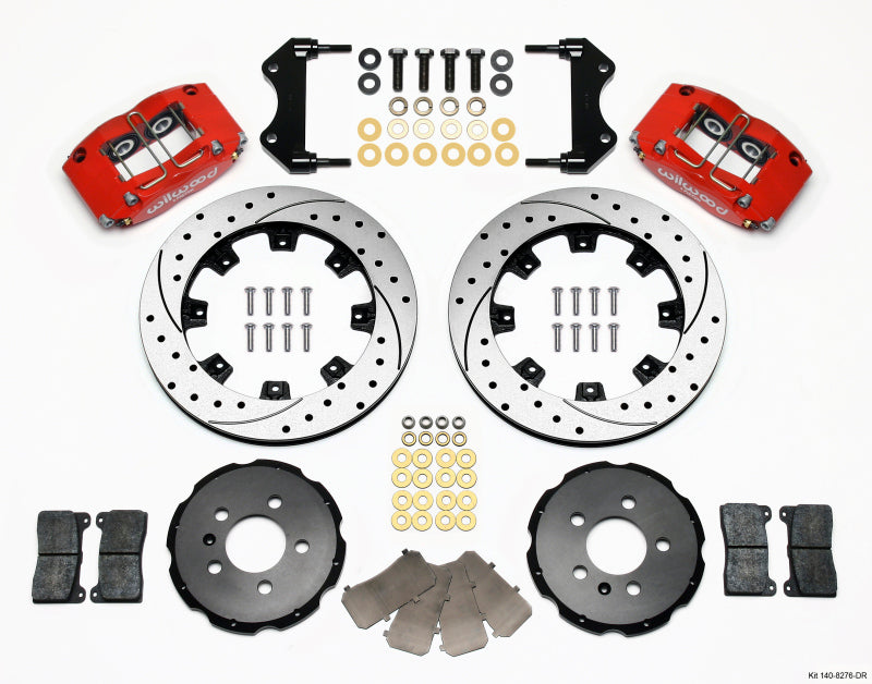 Wilwood Dynapro Radial Front Kit 12.19in Drilled Red 99-03 Jetta IV &amp; Golf IV - 140-8276-DR