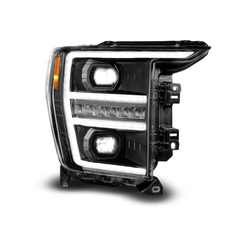 Anzo 21-23 Ford F150 LED Projector Headlight w/Switchback+Sequential - Black (Passenger Side Only) - 111594-R