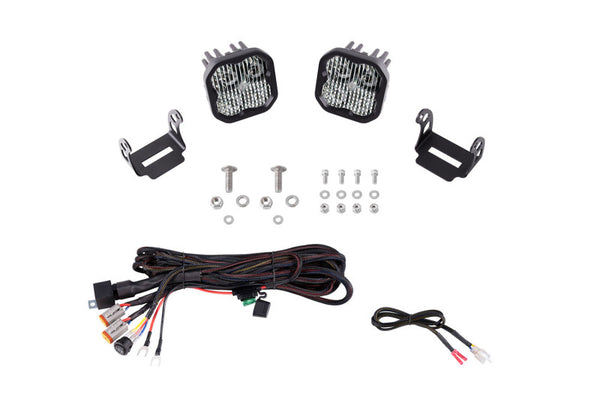 Diode Dynamics 2021 Ford Bronco Sport SS3 LED Ditch Light Kit - White Combo - DD7184 for 2021-2025 Ford Bronco - front view