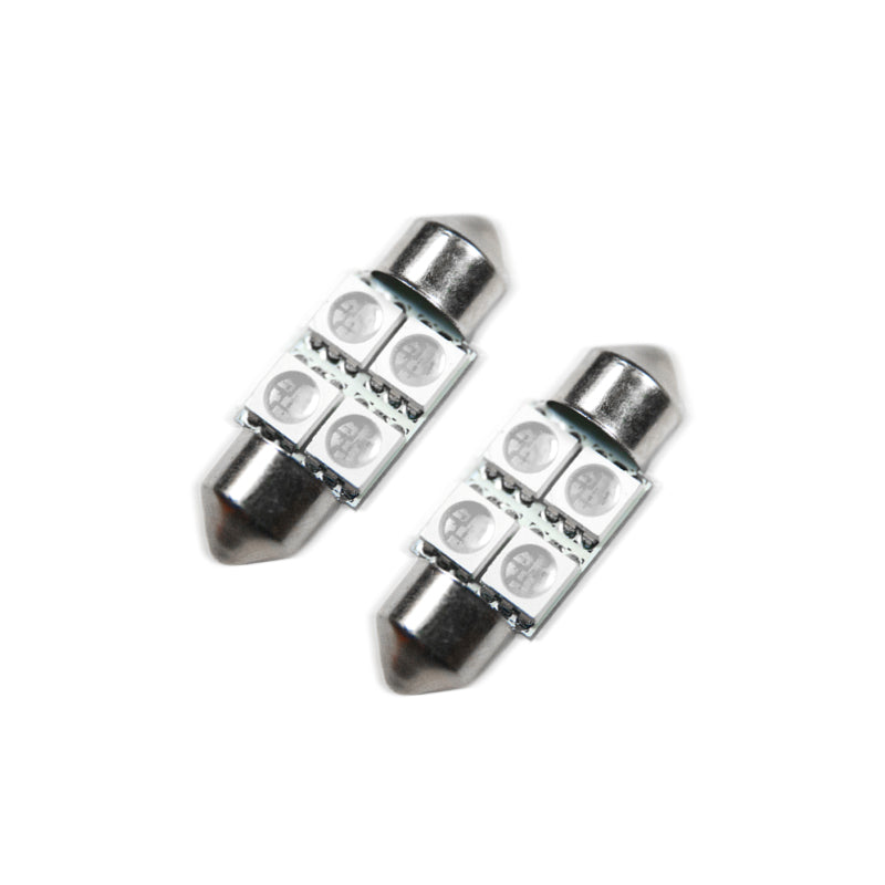 Oracle 33MM 4 LED 3-Chip Festoon Bulbs (Pair) - Blue SEE WARRANTY - 5203-002