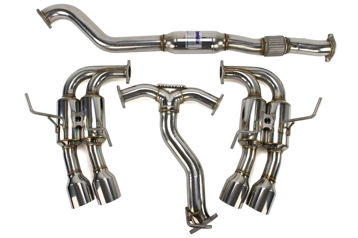 Invidia 11-14 Subaru WRX/STI Sedan Gemini/R400 Single Layer Quad Stainless Steel Tip Catback Exhaust