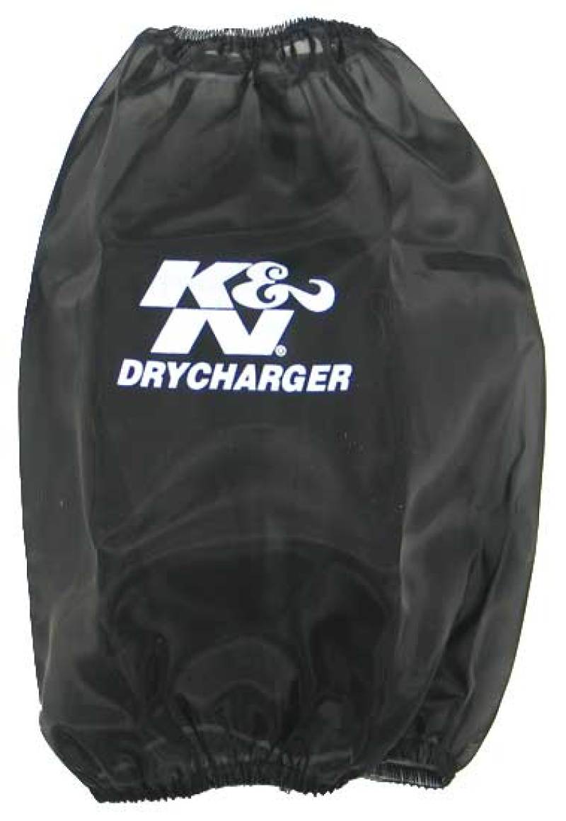 K&amp;N Round Tapered Drycharger Air Filter Wrap-Black 7.5in Base ID x 4.5in Top ID x 9in H - RC-5046DK