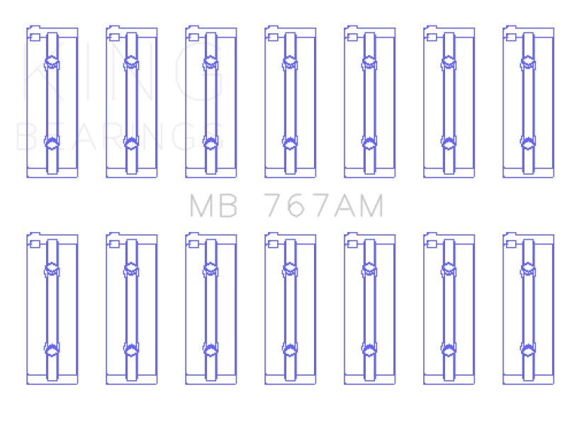 King Toyota 2M/4M/5ME/5MGE/7MGE/7MGTE (Size STD) Main Bearing Set - MB767AM