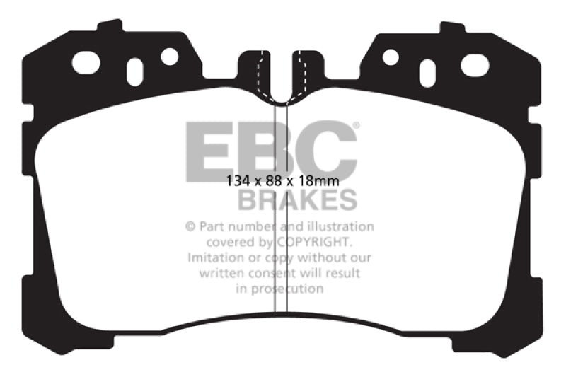 EBC 07+ Lexus LS460 4.6 Greenstuff Front Brake Pads - DP21811