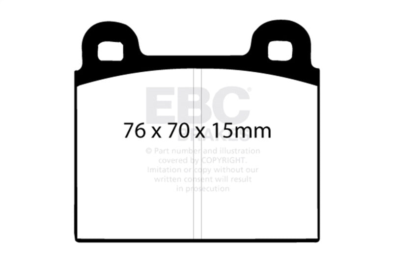 EBC 68-72 Alfa Romeo 1750 1.75 Ultimax2 Front Brake Pads - UD045