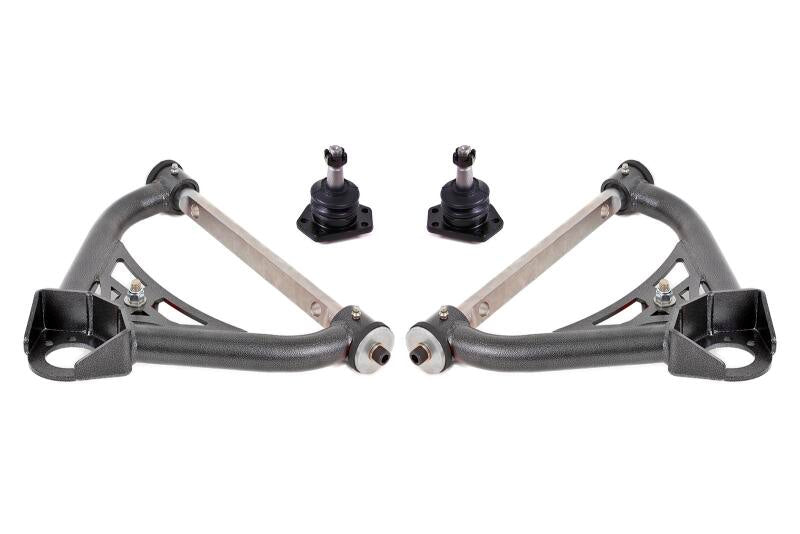 BMR 70-81 Chevrolet Camaro A-Arms Upper Non-Adjustable Delrin Std Ball Joint - Black Hammertone - AAU321H