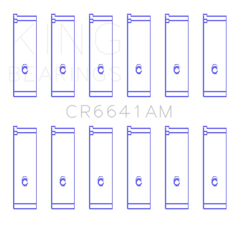 King Engine Bearings Toyota 3Vze (Size +0.75mm) Connecting Rod Bearing Set - CR6641AM0.75