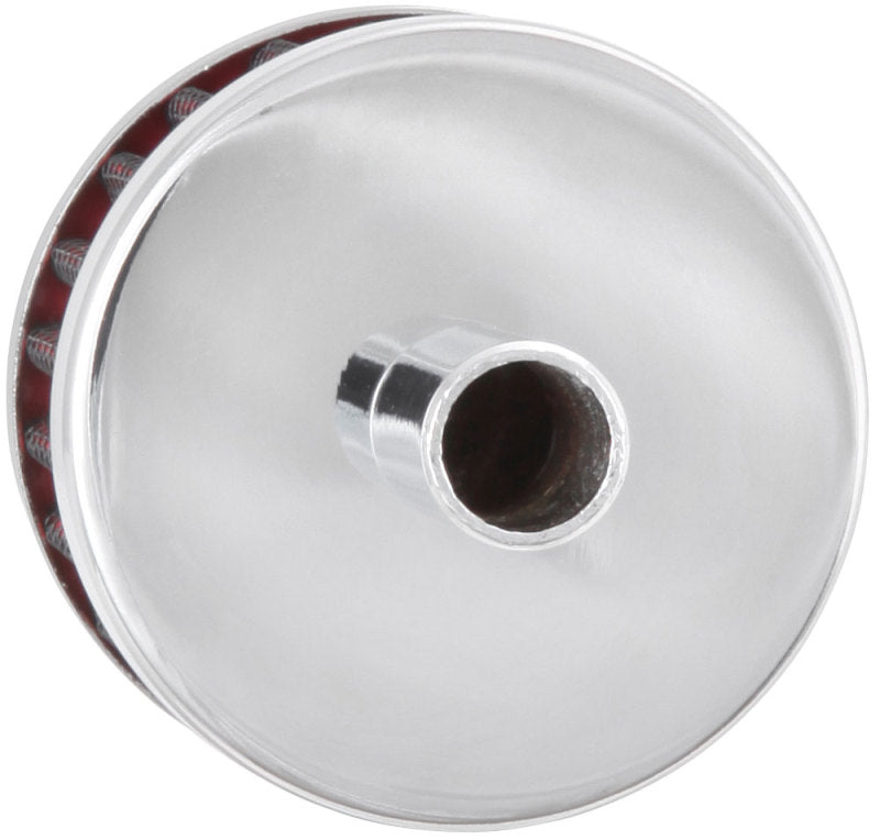 K&amp;N Steel Base Crankcase Vent Filter 0.5in Vent OD x 2in OD x 1.5in Height - 62-1100