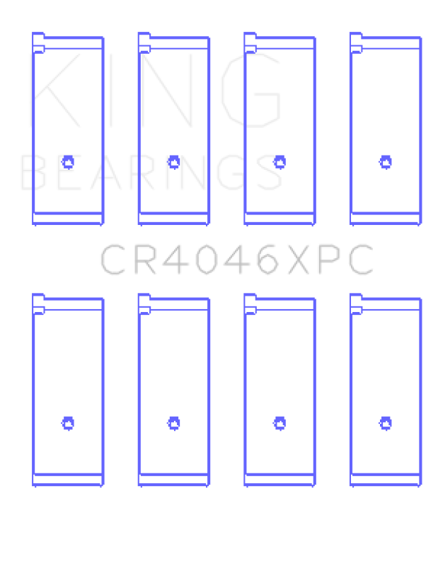 King Engine Bearings Honda B20B4/B20Z2/D16 Series/Zc/16V (Size +.026mm) Connecting Rod Bearing Set - CR4046XPC.026