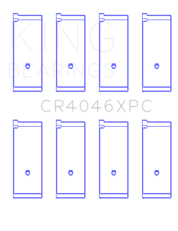 King Honda B20B4 / B20Z2 / D16 Series / ZC 16V (Size STD) pMaxKote Performance Rod Bearing Set - CR4046XPC