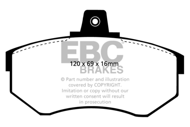 EBC 84-87 Audi 4000 1.8 Ultimax2 Front Brake Pads - UD227
