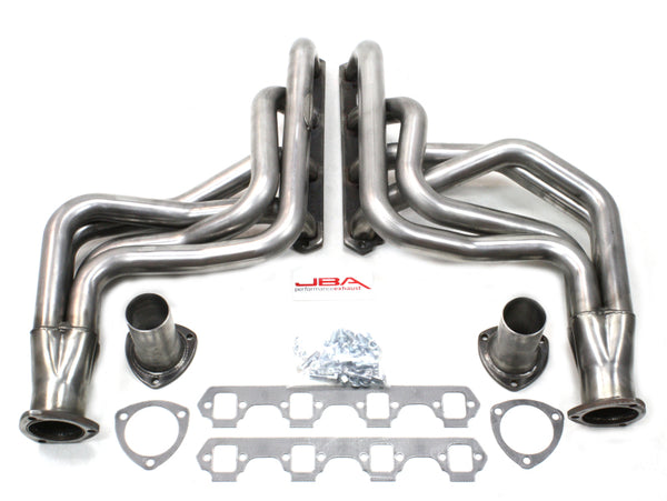 JBA 65-73 Ford Mustang 260-351W (w/Mustang II Suspension) 1-3/4in Primary Raw 409SS Long Tube Header - 6612S for 1964-1973 Fo