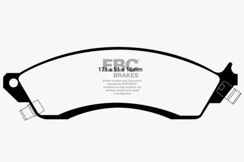 EBC 85-88 Chevrolet Camaro (3rd Gen) 2.8 (Performance Package) Ultimax2 Front Brake Pads - UD412