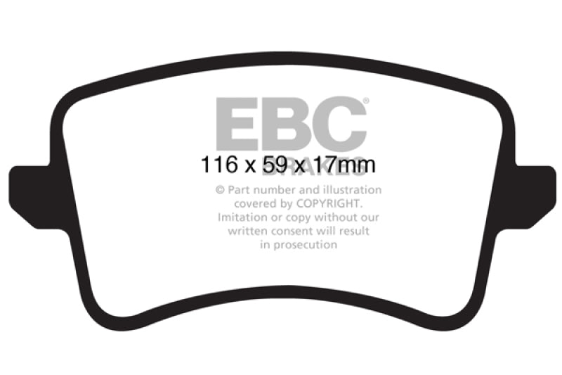 Clearance - EBC 09-11 Audi A4 2.0 Turbo Yellowstuff Rear Brake Pads - DP41988R