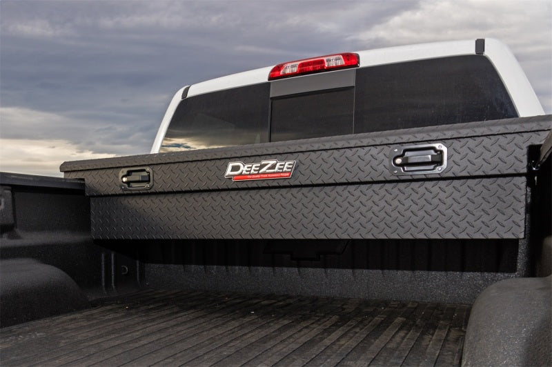 Deezee Universal Tool Box - Red Crossover - Single Lid Black BT Pull Handle (Low/Txt Blk) - DZ10170LTB