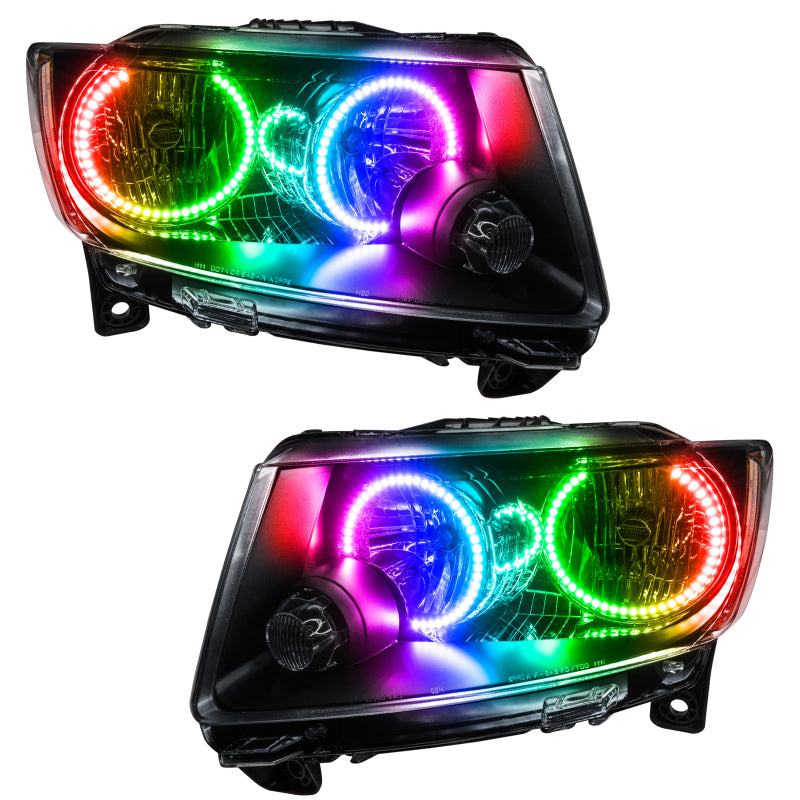 Oracle 11-13 Jeep Grand Cherokee SMD HL (Non-HID) - Chrome - ColorSHIFT w/ 2.0 Cntrl SEE WARRANTY - 7070-333