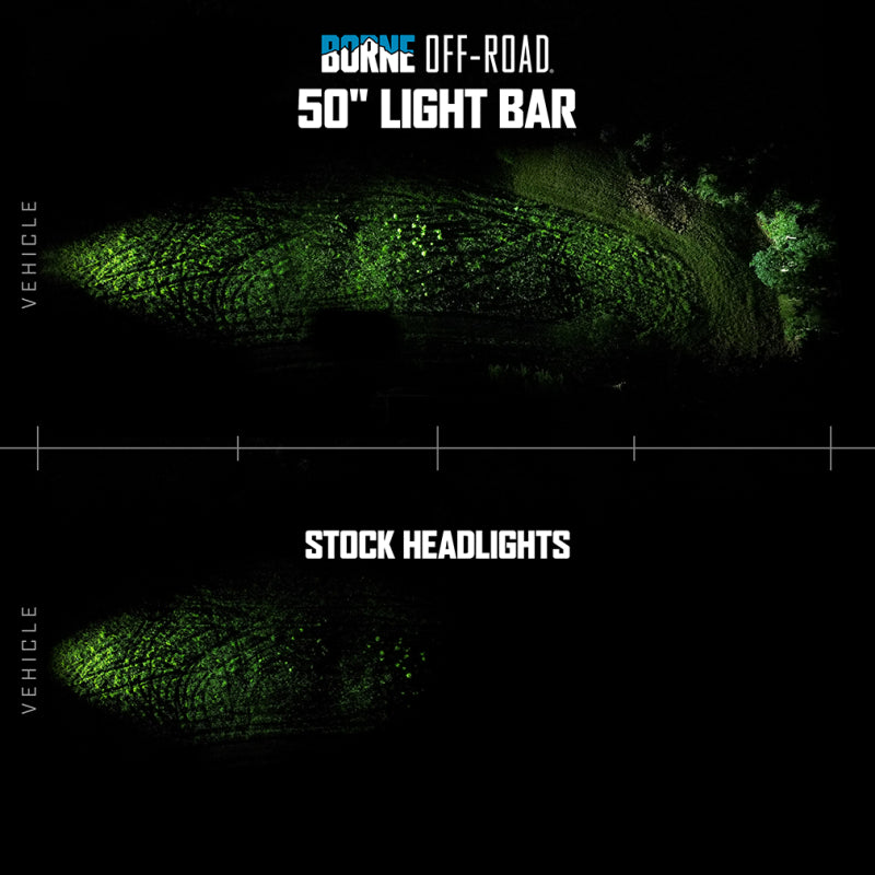 Borne Off-Road 21+ Direct Fit Bronco Light Bar 50in - BNLT-BR-21-SS50