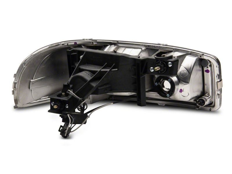 Raxiom 99-06 GMC Sierra 1500 Axial Series Headlights w/ LED Bar- Blk Housing (Clear Lens) - S531789
