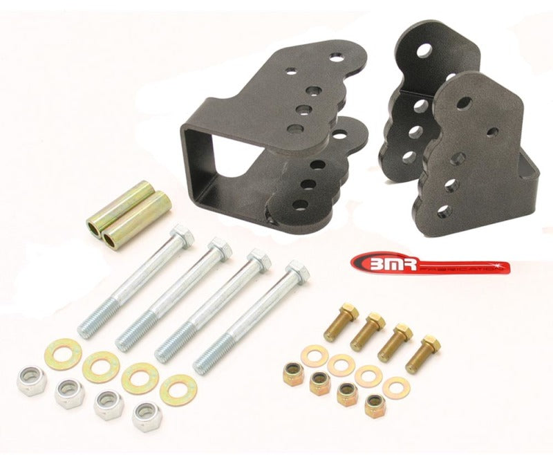 BMR 78-87 G-Body Bolt-On Control Arm Relocation Brackets - Black Hammertone - CAB003H by BMR Suspension