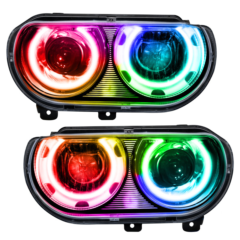 Oracle 08-14 Dodge Challenger SMD HL (HID Style) - ColorSHIFT SEE WARRANTY - 7132-330
