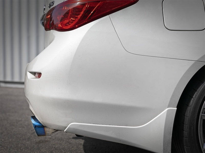 aFe Takeda 2.5in 304 SS Axle-Back Exhaust w/ Blue Flame Tips 16-18 Infiniti Q50 V6-3.0L (tt) - 49-36130NM-L