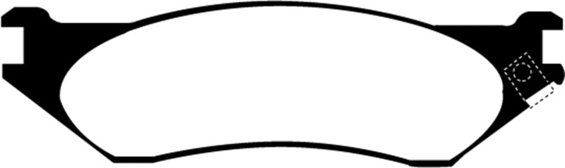 EBC 04-06 Dodge Durango 3.7 Ultimax2 Front Brake Pads - UD897 for 2003-2006 Dodge Durango - angle view