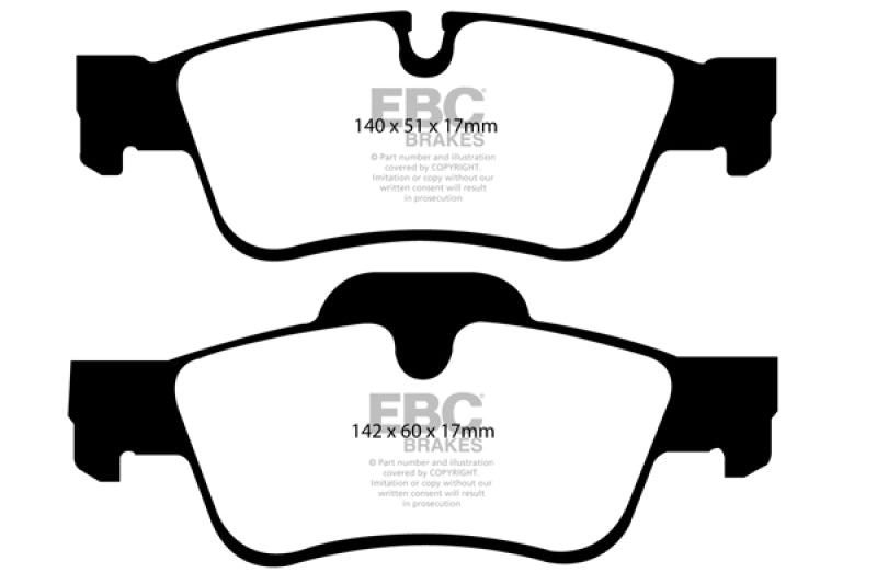 EBC 05-06 Mercedes-Benz G55 AMG 5.4 Supercharged Yellowstuff Rear Brake Pads - DP41593R