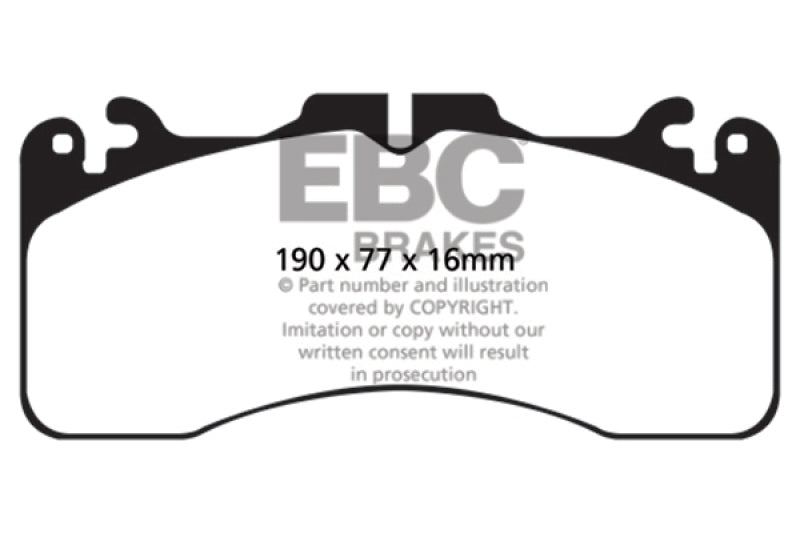 EBC 09+ Lexus LS460 4.6 Sport Yellowstuff Front Brake Pads - DP41867R