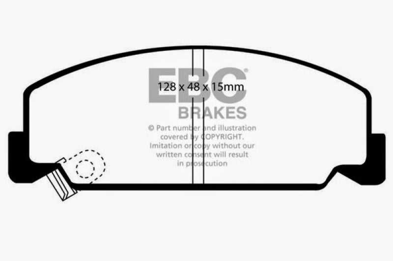 EBC 93-95 Honda Civic Coupe 1.5 DX Redstuff Front Brake Pads - DP3911C