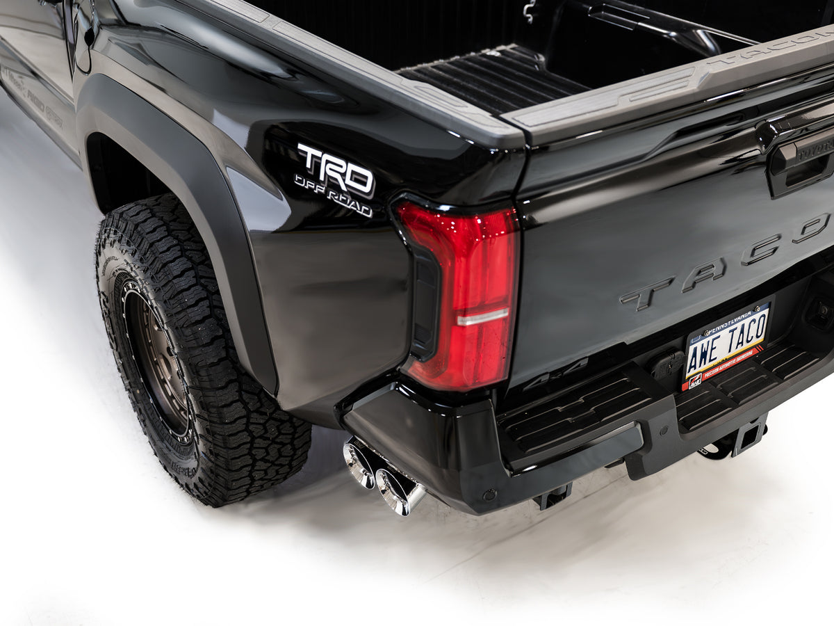 AWE Exhaust for 4th Gen Toyota Tacoma Dual Chrome Silver Tips - 3015-32254