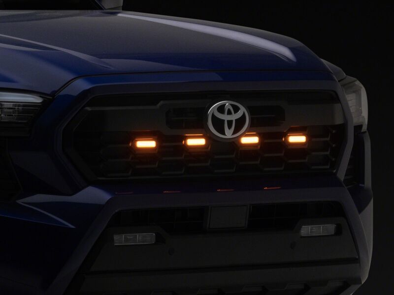 Raxiom 24-26 Toyota Tacoma Pre Runner/TRD Off-Road/TRD Sport Amber LED Grille Light- Smoked Lens - TT65015 - detail view