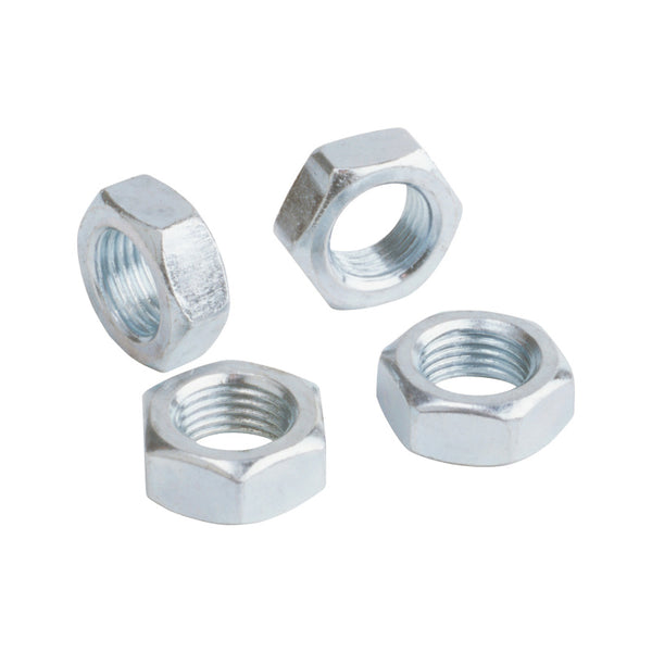 QA1 Jam Nut - 7/16-20 Left Hand - 11/16in Hex 1/4in Wide - Steel - JNL7S by QA1 - front view