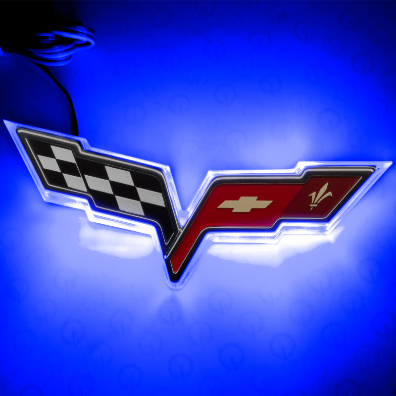 Oracle Chevrolet Corvette C6 Illuminated Emblem - Dual Intensity - Blue SEE WARRANTY - 3098-002