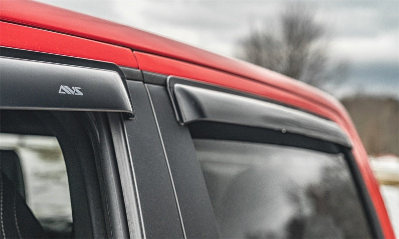 AVS 04-12 Chevy Colorado Ext. Cab Ventvisor Outside Mount Window Deflectors 4pc - Smoke - 94503