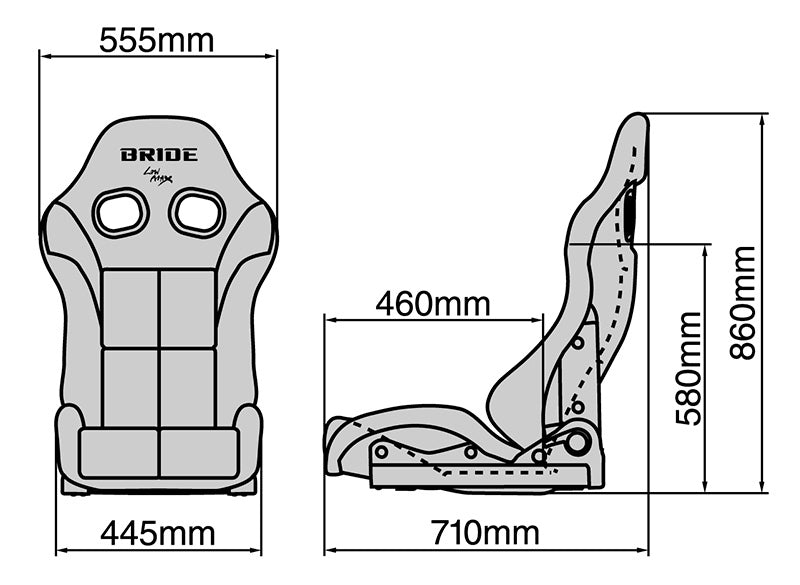 Bride Cusco Stradia III +C FRP-Silver/Black Shell Stan. Cushion *No Cancel/Returns* - BRD-G71ACF