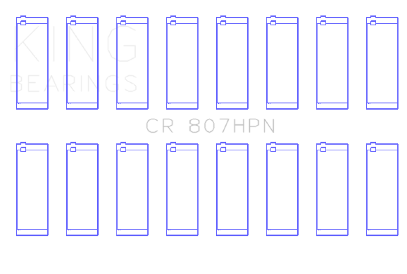 King Chevy LS1 / LS6 / LS3 (Size 010) Performance Rod Bearing Set - CR807HPN010