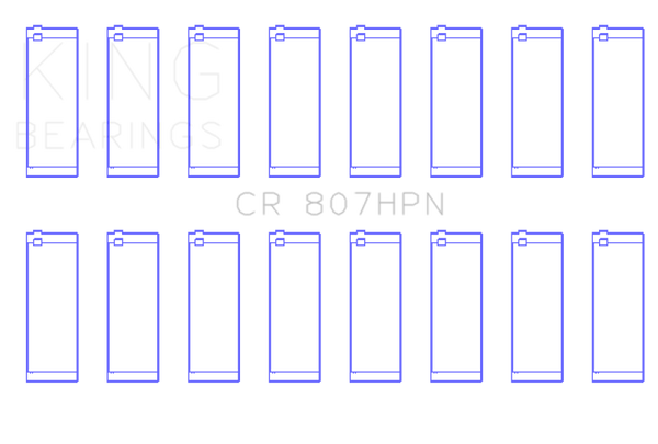 King Chevy LS1 / LS6 / LS3 (Size 010) Performance Rod Bearing Set - CR807HPN010