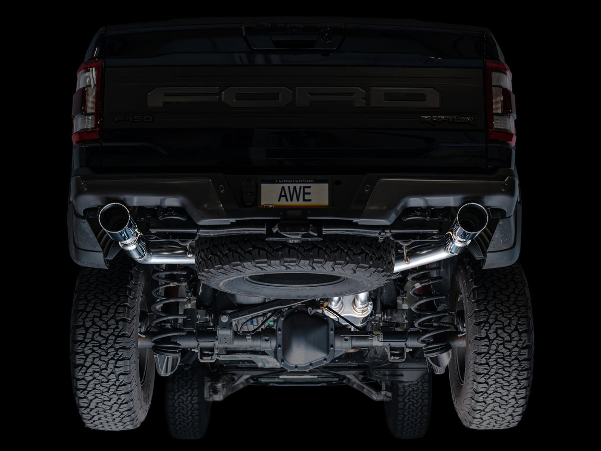 AWE Gen 3 Raptor SwitchPath Exhaust  - Chrome Silver Tips - 3025-32356