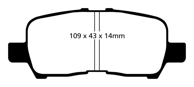 EBC 05-09 Buick Allure (Canada) 3.6 Yellowstuff Rear Brake Pads - DP41684R