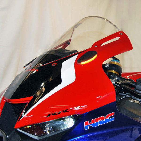 New Rage Cycles 21+ Honda CBR1000RR-R Mirror Block Off Turn Signals - CBRRR-FB - front view
