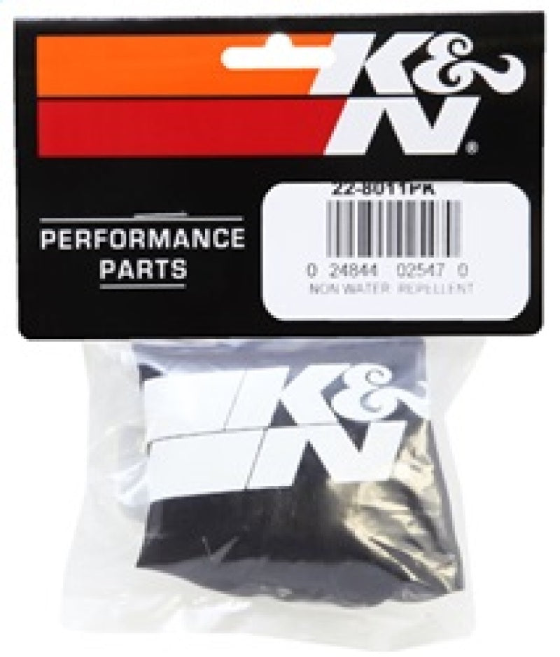 K&amp;N Precharger Air Filter Wrap Black Universal 4in. Height 4in. Inside Diameter - 22-8011PK