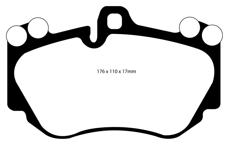 EBC 05-10 Lamborghini Murcielago 6.5 (4 Pad set)(Cast Iron Rotors) Redstuff Front Brake Pads - DP31905C