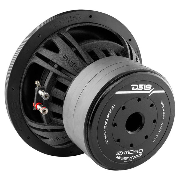 DS18 10in 800 Watts RMS 4 ohm DVC High Excursion Subwoofer - ZXI10.4D - front view