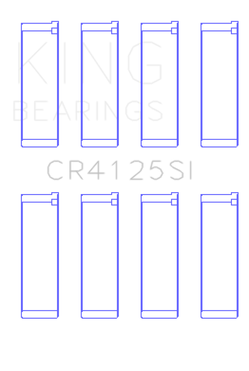 King Subaru EJ15/EJ16/EJ18/EJ20/EJ22/EJ25 (Size 0.75mm) Silicone Bi-Metal Alum Rod Bearing Set - CR4125SI0.75